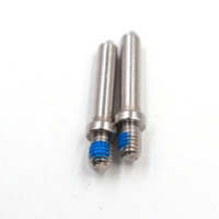 Pin Bahu Kepala Bulat Stainless Steel M2x15mm M2.5x18mm M3x24mm dengan Patch Nylon Biru untuk Penandaan