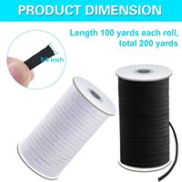 Bande élastique DIY, sangle, corde, haute élasticité, latex, couture, broderie, sangle plate en polyester tressé rayé 3 mm