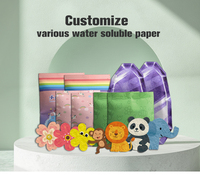Sac en papier non tissé imprimé sur mesure, soluble à l'eau froide, pour jouets en boîte mystère et cadeaux surprise, emballage de sécurité pour enfants