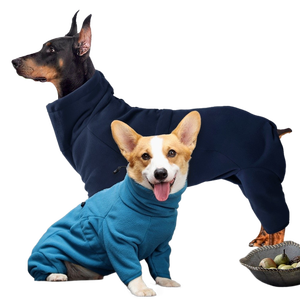 بيع بالجملة كوبيلو CBL60 ملابس مريحة صلبة بسيطة للحيوانات الأليفة سترات صوفية شتوية دافئة قطبية جرو صغير كلب كبير لطيف حديث - Product Image 3