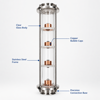 Colonne de distillation en verre de 2 pouces, installation facile, vente directe usine Towin, accessoires d'équipement de distillation, prix compétitif