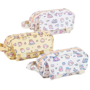 Sac de voyage portable pour maquillage et papeterie, grande capacité, haute qualité, motif dessin animé, pour étudiantes, en toile, très vendu - Product Image 1
