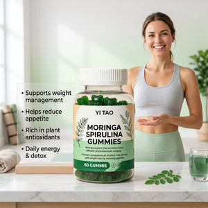 Gomitas de Moringa y Espirulina de Marca Privada OEM, Suplemento Antioxidante Vegetal, Apoyo para el Control de Peso, Control del Apetito, Energía y Desintoxicación - Product Image 4