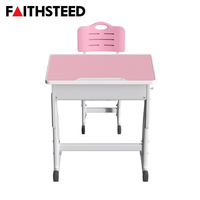 Ensemble de bureau et chaise pour étudiants de qualité supérieure, réglable en hauteur, mobilier scolaire pour salle de classe, table d'étude ergonomique avec rangement