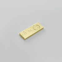 Métal République Galactique Pièces de Crédit Or Ancienne République Barres pour Collectionneurs et Logo Cosplay à Collectionner (50x18x4mm)