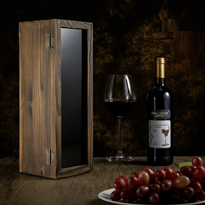 Caja de regalo rectangular de madera moderna para vino, whisky y manualidades. - Product Image 2