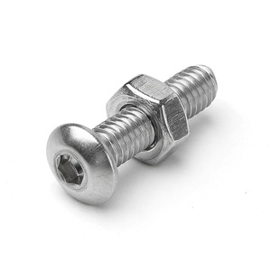 Juego de tornillos y tuercas hexagonales de cabeza semiesférica de acero inoxidable 304 M2 M3 M4 M5 para muebles metálicos - Product Image 2