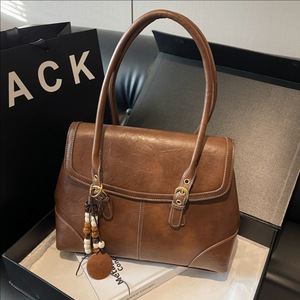 Bolso de Hombro de Alta Gama, Único, Tipo Bandolera, para Motocicleta, con Asa Superior, Estilo Retro, para Oficina, Tipo Francés, para Mujer - Product Image 1