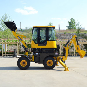 Heracles WZ15-10 Mini backhoe loader Skid chỉ đạo Bộ nạp mini bánh xe tải backhoe với 4x4 ổ đĩa động cơ diesel XÔ TẬP tin đính kèm - Product Image 2