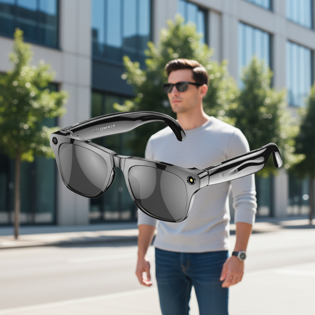 Smart Ai Glasses with Camera Support Flashlight Video Recording Calling Translating Music Playback Touch Control Camera Sunglass