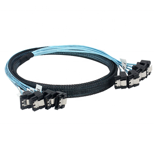 Rcd 1m חיצוני מיני hd בקר כבל 90 מעלות 4 sata 7pin 90 מעלות 4 sata 7pin נקבה עם latch עבור אלקטרוניקה - Product Image 1