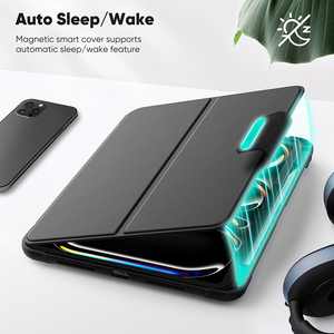 Housse de tablette en cuir PU ajuster étui de béquille pour iPad Pro 11 2024 affaires pare-chocs intégré dans un porte-crayon - Product Image 3