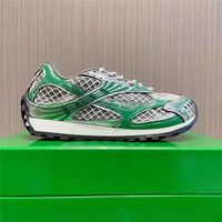 Chaussures de course de créateur pour femmes et hommes, baskets de luxe en cuir véritable avec semelle extérieure amortissante et bouton, style marche