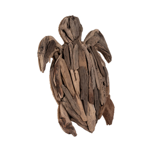 Scultura di Tartaruga in Legno di Recupero Costiero, Statuetta Artigianale per Decorazione Casa, Arte da Parete, Soggiorno, Ufficio, Bagno, Accento per Mensola - Product Image 2