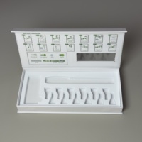 Boîte cadeau magnétique rigide sur mesure pour flacons de sérum en verre, boîte cadeau pour stylo avec fenêtre transparente, boîte d'emballage pour flacons