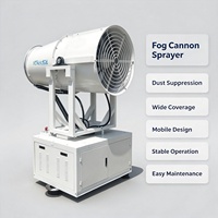 Canon à brouillard d'eau de 40 m à vendre directement de l'usine avec fonctionnement flexible pour le refroidissement des chantiers de construction