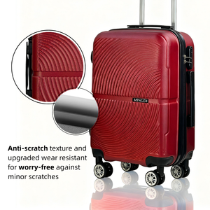 Ensemble <span class=keywords><strong>de</strong></span> 4 <span class=keywords><strong>valises</strong></span> à roulettes rigides légères et imperméables, en aluminium, avec serrure à combinaison multi-vitesses pour les voyages - Product Image 5