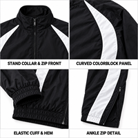 Ensemble de survêtement décontracté 2 pièces coupe-vent personnalisé pour homme – Veste et pantalon droit ample en polyester de haute qualité pour le sport et le streetwear