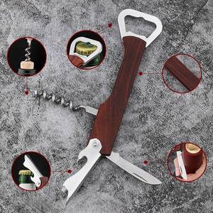 Yy7411 Custom Logo Bottle Wood and Plastic Multi-Functional Wine Opener Creative Seahorse <b>Knife</b> With Gift Box - Product Image 2