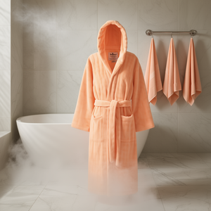 <b>Hooded</b> <b>Bathrobe</b> For Women One Size Chenille Solid Color Thick Keep Warm Daily Wear Robe - Product Image 2