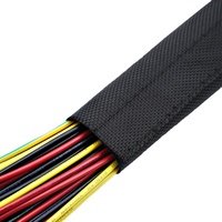 Protector de Cables Reutilizable, Resistente al Desgaste, con Cierre de Gancho y Bucle, Aislamiento de Cables, Funda de Velcro para Cables