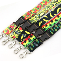 Lanière porte-clés en nylon polyester pour publicité Lanière de cou avec impression par sublimation de logo personnalisé Lanière décapsuleur