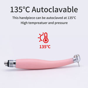 Высокоскоростной стоматологический наконечник с одним распылением воды с электрическим источником питания и розовой пластиковой ручкой - Product Image 4
