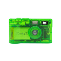 Kamera Vintage Murah Ringkas 12MP Tanpa Layar dengan Casing Transparan 5 Warna Flash Xenon Tampilan Retro untuk Berkemah Bepergian