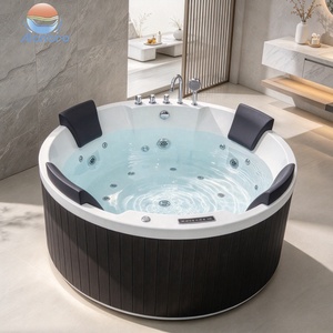 <span class=keywords><strong>Bain</strong></span> à remous autoportant en acrylique à prix abordable, avec jets chauffants, hydromassage, spa japonais, drain intelligent et commande informatisée - Product Image 2