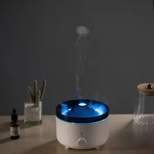 Rumei 3D Fire Flame Volcano Humidifier Aroma Diffuser Essential Oil Jellyfish Diffuser