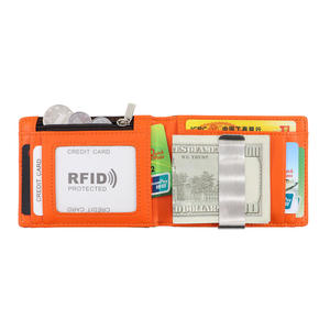 รอยัล แบ็กเกอร์กระเป๋าสตางค์ใบสั้นสำหรับผู้ชาย RFID บล็อคกิ้งสลิมทินการ์ดโฮลเดอร์คลิปหนังแท้ธุรกิจแฟชั่นกระเป๋าสตางค์ผู้ชายกระเป๋าสตางค์ - Product Image 4