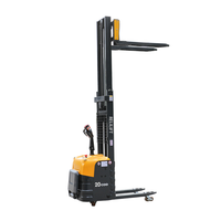Gerbeur électrique 2 tonnes avec plateforme, levage 3000 mm, batterie plomb-acide, déplaceur latéral hydraulique |   Gerbeur de palettes certifié CE RELILIFT