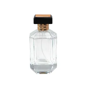 Botol parfum kaca, paket gaya mewah aroma kustom baru 100ml