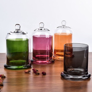 Factory Hot Selling Luxury Colorful Embossed Cylinder Hand Blown Candle <strong>Glass</strong> <strong>Jars</strong> <strong>Lid</strong> for Valentine's Day Eco-Friendly Reusable - Product Image 5