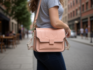 Borsa a tracolla da donna in microfibra, pelle sintetica, tinta unita, per tutte le stagioni - Product Image 2