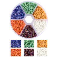 Set Manik-manik Kaca Ceko 2mm, Perlengkapan Manik-manik Kecil untuk Kerajinan, Kit DIY Gelang Kalung Anting, Manik Spacer Lepas untuk Pembuatan Perhiasan