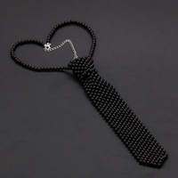 LUOXIN Cravate perlée Mode Tendance Tempérament Vêtements Accessoires Pur Nœud papillon perlé fait main