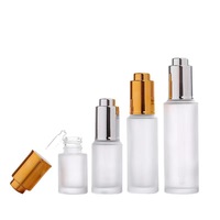Flacon roll-on en verre transparent ou givré de 20 ml, 30 ml, 50 ml avec bouchon à vis en acier inoxydable pour huiles essentielles, parfums, baumes à lèvres