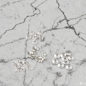 Perles intercalaires en tube d'argent irrégulier de marque SH3, accessoires en argent sterling S925 électroplaqué, mini perles DIY faites à la main - Product Image 2
