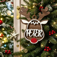 Adorno Navideño Personalizado con Nombre, Decoración para el Hogar, Artesanía