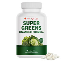 Capsules de fibres alimentaires Super Greens, soutien à la santé intestinale et au bien-être digestif, approvisionnement en vrac certifié GMP