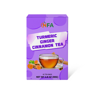 ชาขมิ้นขิงอบเชย OEM ODM ช่วยให้อบอุ่นสบาย บรรเทาอาการ ช่วยย่อยอาหาร และมีคุณสมบัติผ่อนคลาย - Product Image 1