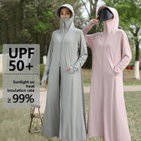 Blus Pelindung Sinar Matahari Musim Panas Wanita YHY Lengan Panjang Ultra-ringan Bernapas Tipis Poliester Sutra Es