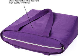 Sac à provisions à bandoulière en toile de coton recyclé <span class=keywords><strong>fuchsia</strong></span> de luxe avec fermeture à glissière logo brodé personnalisé poche intérieure de luxe - Product Image 4