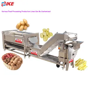 IKE commercial potato slicer machine cutting peeler potato chips peeling and cutting machine