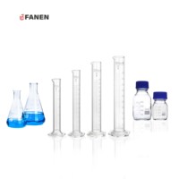 Fanen Laboratory Glassware Beaker Flask Chromatography Vials Reagent Bottle Microscope Slide Coverslip Measuring Cylinders