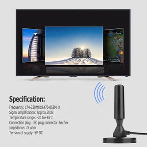 Antena de TV de canal libre, sintonizador de TV Digital HD portátil <span class=keywords><strong>para</strong></span> interior, USB/DVB-T2 - Product Image 4