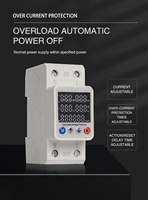 NOUVEAU Protecteur de surtension et de sous-tension à réinitialisation automatique 63A, monophasé, pour usage domestique, protection contre les surtensions 220V
