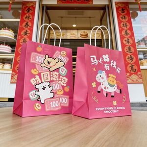 Printing Takeaway Shopping <b>Paper</b> <b>Packaging</b> Bag for Foods <b>Paper</b> Bag Handles with Your Own Logo - Product Image 4