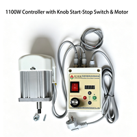 Kenop Motor Tanpa Sikat Daya Tinggi 1100W Kontrol Kecepatan Tanpa Tingkat Pengaturan, Start Stop Jarak Jauh, Poros Berulir 15mm untuk Mesin Sander Sabuk dan Pemoles